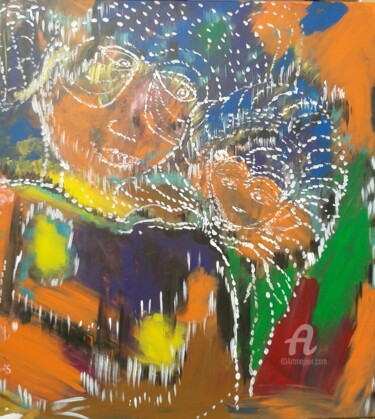 Painting titled "Raconte moi une his…" by Agnés Barraud (AgnéS), Original Artwork, Acrylic