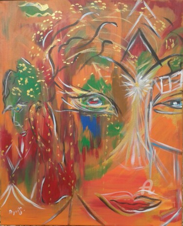 Malerei mit dem Titel "Vision..." von Agnés Barraud (AgnéS), Original-Kunstwerk, Acryl