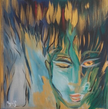 Painting titled "Portrait d'âme 3" by Agnés Barraud (AgnéS), Original Artwork, Acrylic