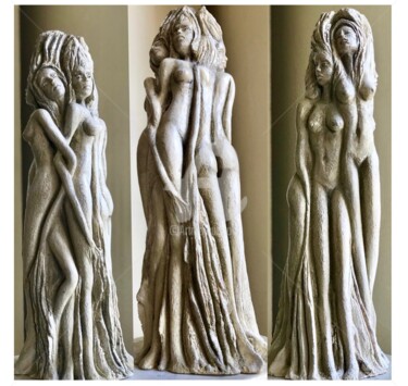 Rzeźba zatytułowany „Les-Nymphes” autorstwa Agnesbens, Oryginalna praca, Ceramika