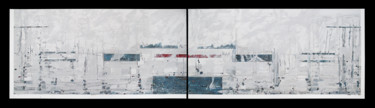Malarstwo zatytułowany „Evanescence4” autorstwa Agnès Bichat, Oryginalna praca, Olej Zamontowany na Drewniana rama noszy