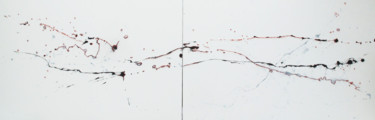 Картина под названием "Trace 1" - Agnès Bichat, Подлинное произведение искусства, Акрил Установлен на Деревянная рама для но…
