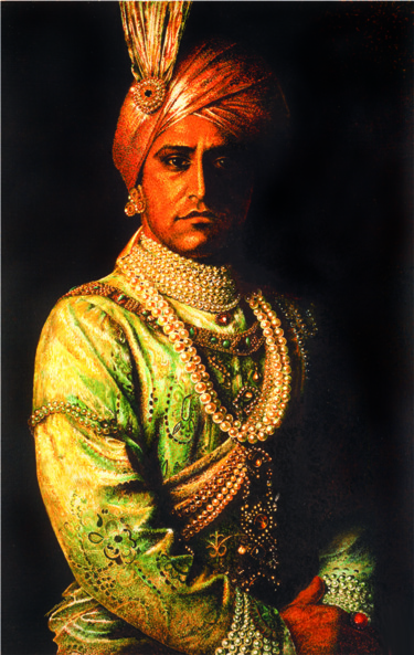 Painting titled "Maharaja" by Agnès Borg-Burglen, Original Artwork, Oil