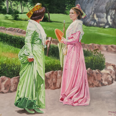 绘画 标题为“Deux  arlésiennes r…” 由Agnès Borg-Burglen, 原创艺术品, 油