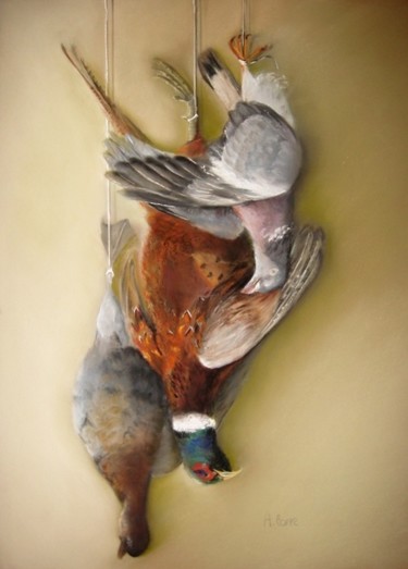 Peinture intitulée "Tableau de chasse" par Agnes Corre, Œuvre d'art originale, Autre