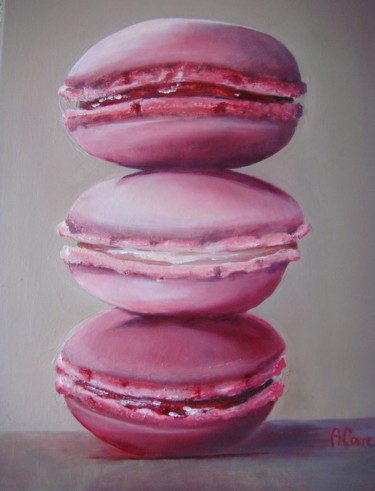 Painting titled "macarons" by Agnes Corre, Original Artwork