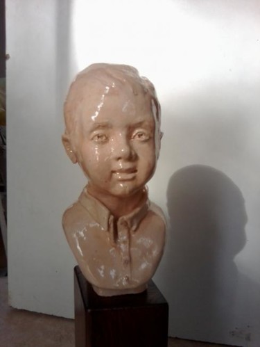 Sculpture titled "Emma-Louise" by Agnes Corre, Original Artwork, Terra cotta