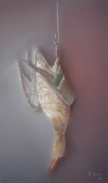 Peinture intitulée "sarcelle" par Agnes Corre, Œuvre d'art originale, Huile