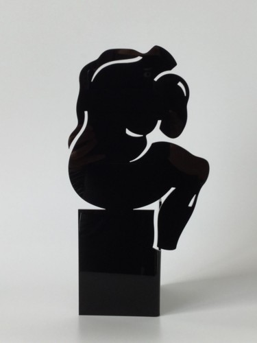 Sculpture titled "le Penseur.jpg #art…" by Agnes Descamps, Original Artwork, Plastic