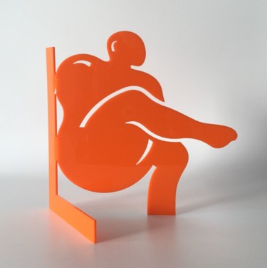 Escultura intitulada "Lui #artistsupportp…" por Agnes Descamps, Obras de arte originais, Plástico