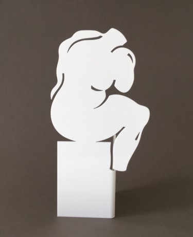 Sculpture intitulée "penseur b2.jpg #art…" par Agnes Descamps, Œuvre d'art originale, Plastique