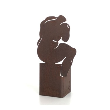 Sculpture titled "le Penseur #artists…" by Agnes Descamps, Original Artwork, Metals