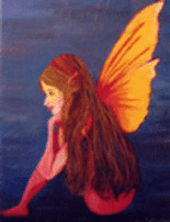 Painting titled "La Fée Jaune" by Agnès Dubois-Bourel, Original Artwork