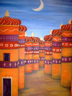 Painting titled "Le Palais d'Alizari…" by Agnès Dubois-Bourel, Original Artwork