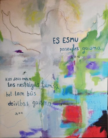 Painting titled "Es esmu pasaules ga…" by Agnese Brūvere-Alpe, Original Artwork, Acrylic