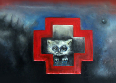 "Healthy friend" başlıklı Tablo Agnes Lumiere tarafından, Orijinal sanat, Petrol