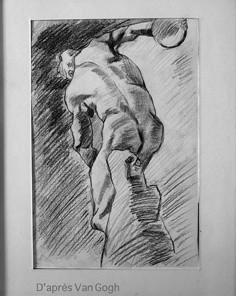 Desenho intitulada "d'après Vincent Van…" por Agnès M, Obras de arte originais, Outro