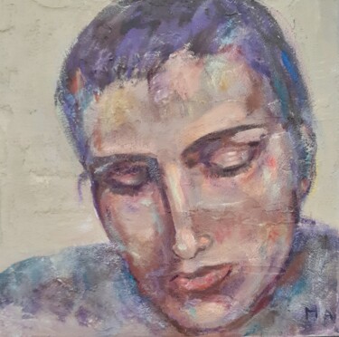 Painting titled "Figure 13.2.24" by Agnès Lucie Martin, Original Artwork, Oil