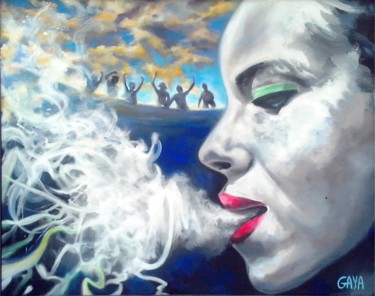 Malerei mit dem Titel "sweet-smoke.jpg" von Gaya, Original-Kunstwerk, Acryl