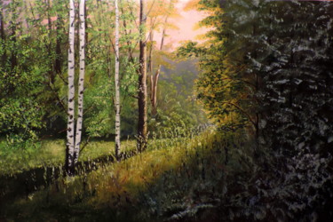 Pittura intitolato "Forest" da Agnieszka Janik, Opera d'arte originale, Olio