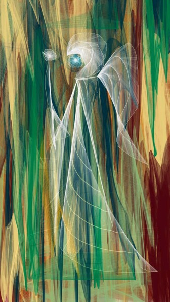 Digitale Kunst mit dem Titel "שׂרף" von Agnieszka Jurkiewicz, Original-Kunstwerk, Digitale Malerei