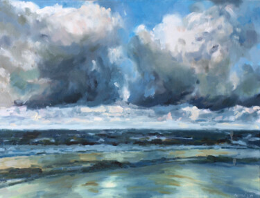 Malarstwo zatytułowany „Chmury I” autorstwa Agnieszka Niżegorodcew, Oryginalna praca, Olej