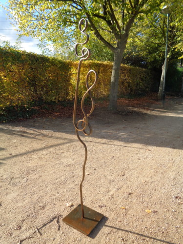 Sculpture intitulée "Danseuse 2" par Agnieszka Rozek, Œuvre d'art originale, Métaux