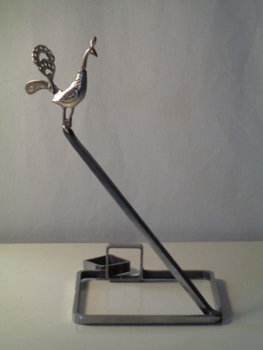 Sculpture titled "Gallus" by Agnieszka Rozek, Original Artwork, Metals