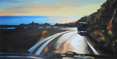 Peinture intitulée "Sur la route" par Agnieszka Rozek, Œuvre d'art originale, Huile