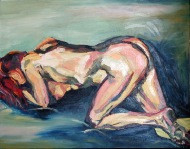 Painting titled "Désire" by Agnieszka Rozek, Original Artwork, Oil
