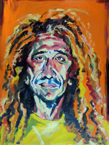 Painting titled "Edmond D" by Agnieszka Rozek, Original Artwork, Oil