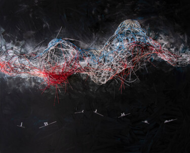 Peinture intitulée "Under the wave" par Agnieszka Witkowska, Œuvre d'art originale, Acrylique