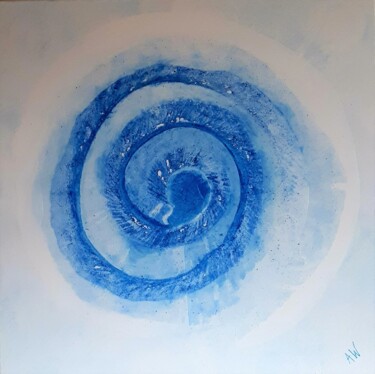 Malarstwo zatytułowany „Spiral - Ether” autorstwa Agnieszka Wójcicka, Oryginalna praca, Akryl Zamontowany na Drewniana rama…