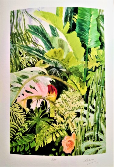 "Le Jardin exotique." başlıklı Tablo Agnieszka Zuchowska tarafından, Orijinal sanat, Guaş boya