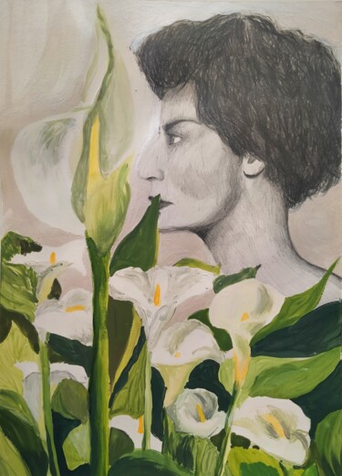 Картина под названием "Silence et les call…" - Agnieszka Zuchowska, Подлинное произведение искусства, Гуашь