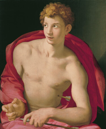 Malerei mit dem Titel "Saint Sébastien" von Agnolo Bronzino, Original-Kunstwerk, Öl