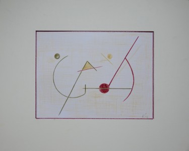 Desenho intitulada "Série géométrique" por Sophie Agogué, Obras de arte originais, Pastel