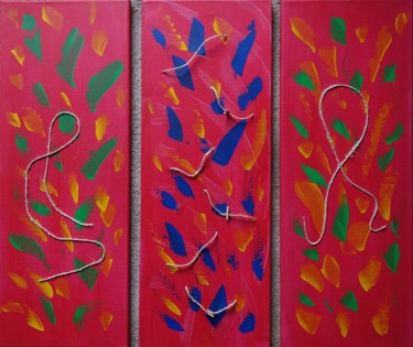 Peinture intitulée "Les cordes" par Sophie Agogué, Œuvre d'art originale, Acrylique