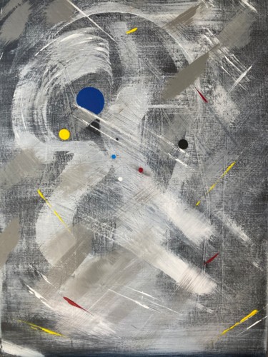 Pittura intitolato "Space !" da Sophie Agogué, Opera d'arte originale, Acrilico