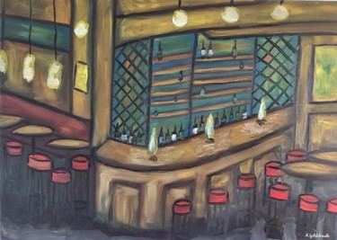 "Bar No.2" başlıklı Tablo Aleksandar Goldbeck tarafından, Orijinal sanat, Petrol