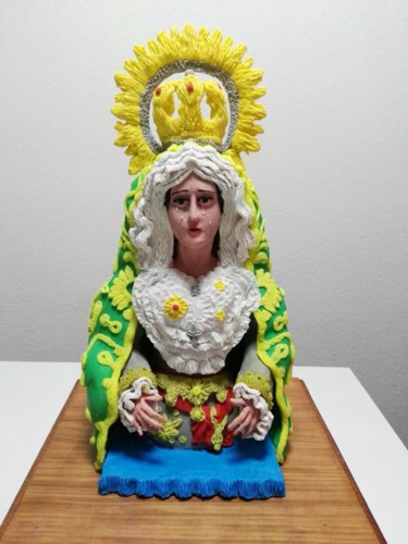 Escultura titulada "Nuestra Señora de l…" por Agustin Gomez Fuentes, Obra de arte original, Plástico