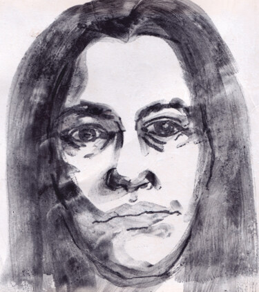 "Portrait, Early 21t…" başlıklı Tablo Agostina Campisi tarafından, Orijinal sanat, Mürekkep