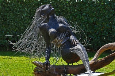 Sculpture intitulée "Grande Sirène" par Agostinho Dacunha, Œuvre d'art originale, Métaux