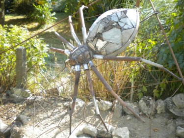 Sculpture intitulée "Araignée géante" par Agostinho Dacunha, Œuvre d'art originale, Métaux