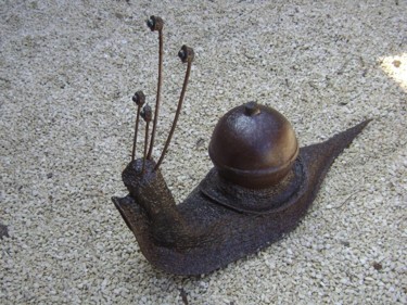 Sculpture intitulée "Escargot" par Agostinho Dacunha, Œuvre d'art originale, Métaux