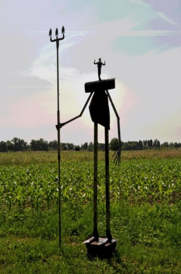 Sculpture titled "Neptune" by Agostinho Dacunha, Original Artwork, Metals