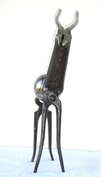 Sculpture intitulée "Gazelle" par Agostinho Dacunha, Œuvre d'art originale, Acier inoxydable