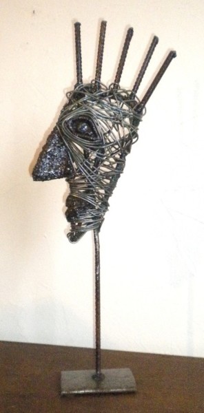 Sculpture titled "Le Profil" by Agostinho Dacunha, Original Artwork, Metals