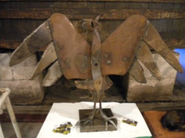 Sculpture titled "Aigle" by Agostinho Dacunha, Original Artwork, Metals