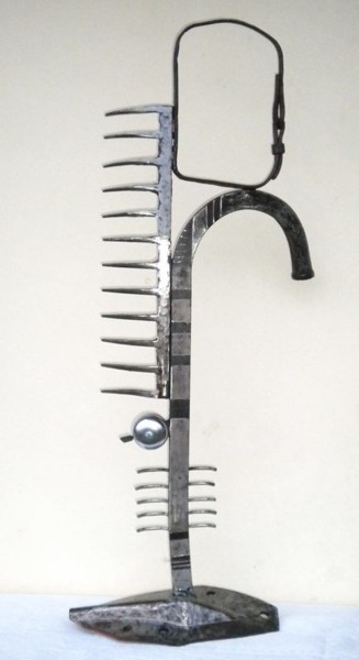 Sculpture titled "Serre-joint" by Agostinho Dacunha, Original Artwork, Stainless Steel